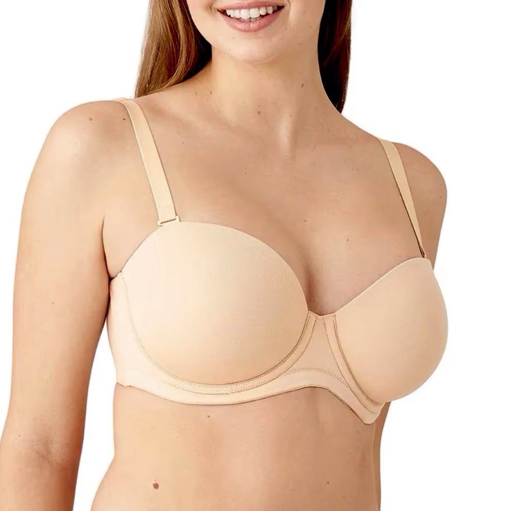 WACOAL Red Carpet Full Figure Strapless Bra Nude Size 40DDD